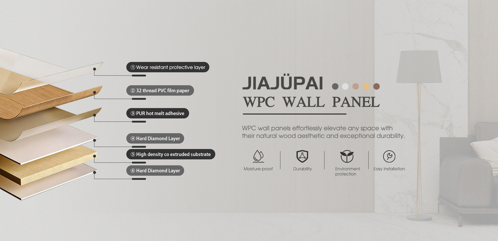 Kina WPC Wall Panel Leverandør